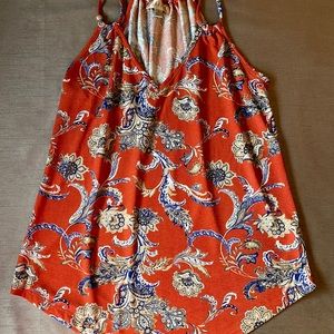 Orange Blouse with Beautiful Detailing